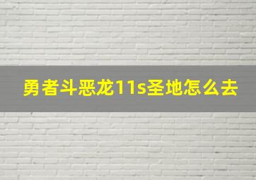 勇者斗恶龙11s圣地怎么去