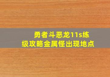 勇者斗恶龙11s练级攻略金属怪出现地点