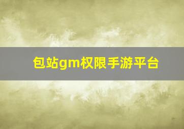 包站gm权限手游平台