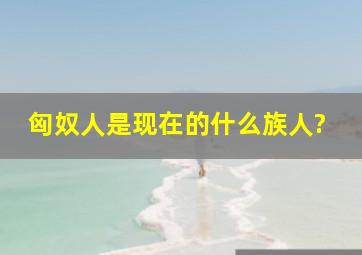 匈奴人是现在的什么族人?