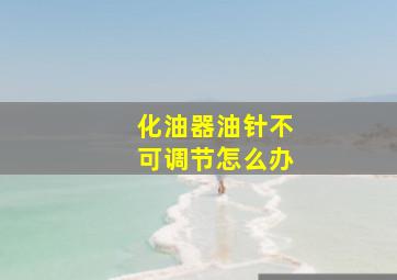 化油器油针不可调节怎么办