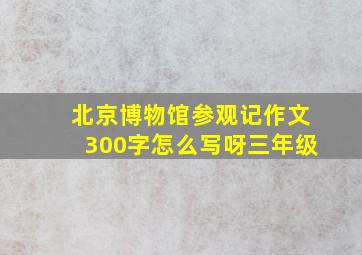 北京博物馆参观记作文300字怎么写呀三年级