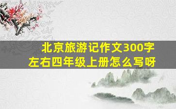 北京旅游记作文300字左右四年级上册怎么写呀