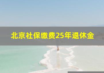 北京社保缴费25年退休金