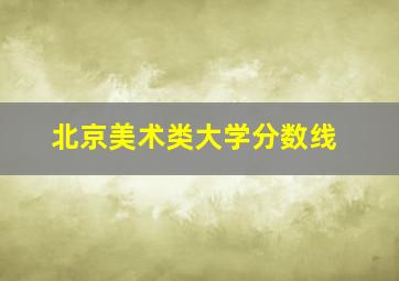 北京美术类大学分数线