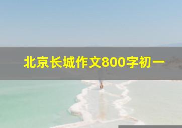 北京长城作文800字初一