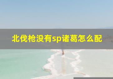 北伐枪没有sp诸葛怎么配