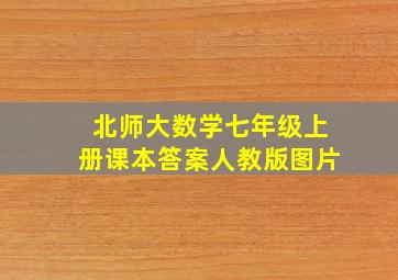 北师大数学七年级上册课本答案人教版图片