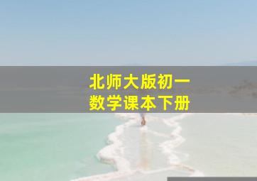 北师大版初一数学课本下册