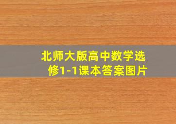 北师大版高中数学选修1-1课本答案图片