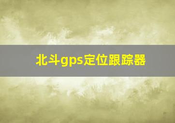 北斗gps定位跟踪器