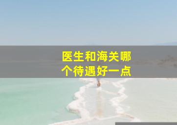 医生和海关哪个待遇好一点