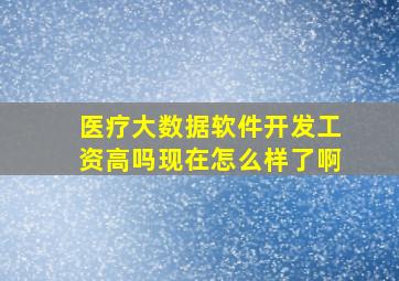 医疗大数据软件开发工资高吗现在怎么样了啊