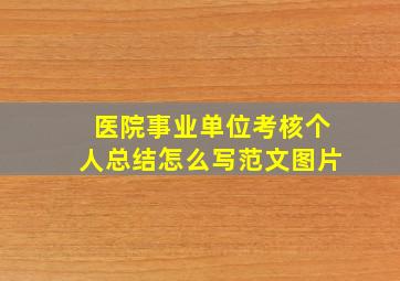 医院事业单位考核个人总结怎么写范文图片