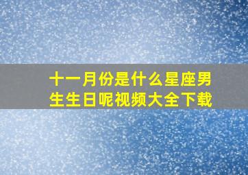 十一月份是什么星座男生生日呢视频大全下载