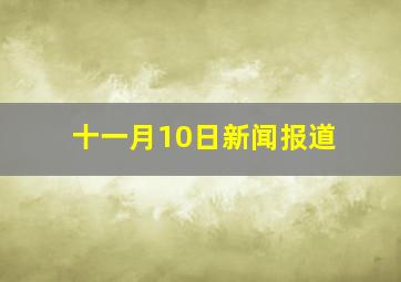 十一月10日新闻报道