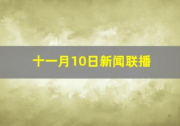 十一月10日新闻联播