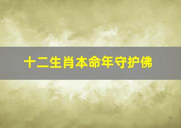 十二生肖本命年守护佛