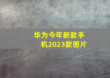 华为今年新款手机2023款图片