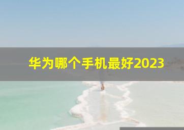 华为哪个手机最好2023