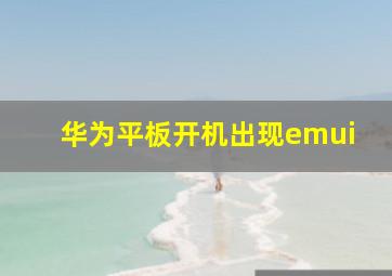 华为平板开机出现emui