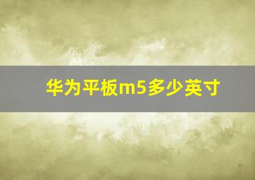 华为平板m5多少英寸