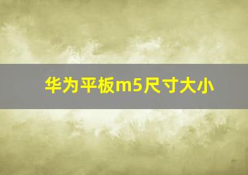 华为平板m5尺寸大小