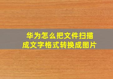 华为怎么把文件扫描成文字格式转换成图片