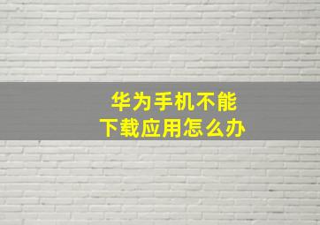 华为手机不能下载应用怎么办