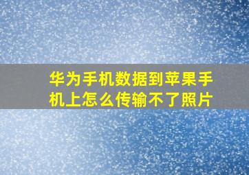 华为手机数据到苹果手机上怎么传输不了照片