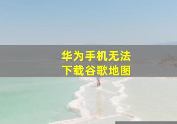 华为手机无法下载谷歌地图