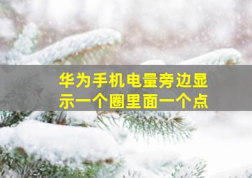 华为手机电量旁边显示一个圈里面一个点