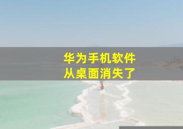 华为手机软件从桌面消失了