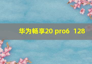 华为畅享20 pro6 +128