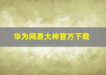 华为网易大神官方下载