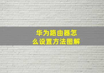 华为路由器怎么设置方法图解