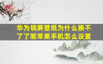 华为锁屏壁纸为什么换不了了呢苹果手机怎么设置