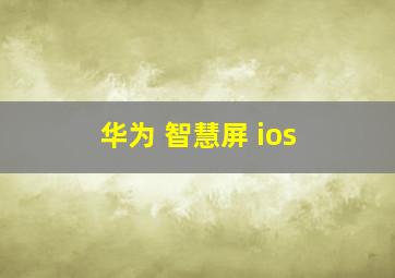 华为 智慧屏 ios