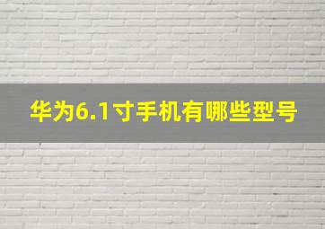 华为6.1寸手机有哪些型号