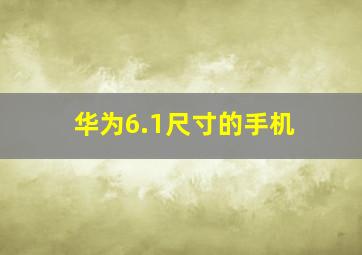 华为6.1尺寸的手机