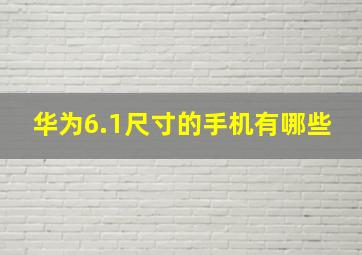 华为6.1尺寸的手机有哪些