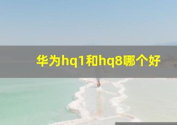 华为hq1和hq8哪个好