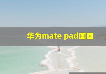 华为mate pad画画