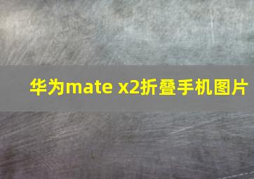 华为mate x2折叠手机图片