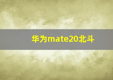 华为mate20北斗