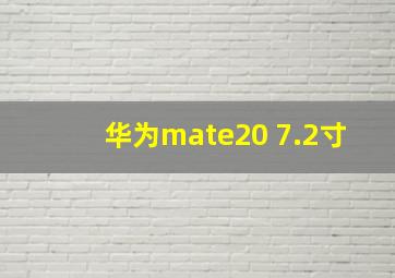 华为mate20 7.2寸