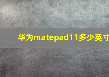 华为matepad11多少英寸