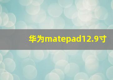 华为matepad12.9寸