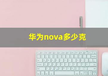 华为nova多少克