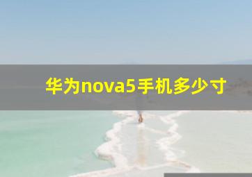 华为nova5手机多少寸